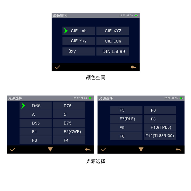 多種顏色測(cè)量空間,，多種觀測(cè)光源